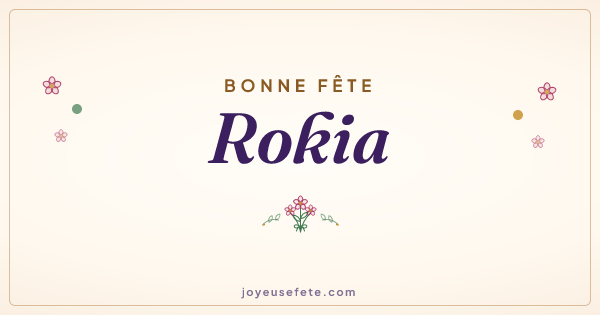 Image « Bonne fête Rokia » au format large