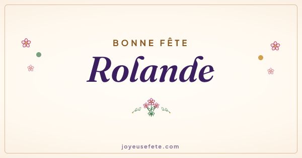Image « Bonne fête Rolande » au format large