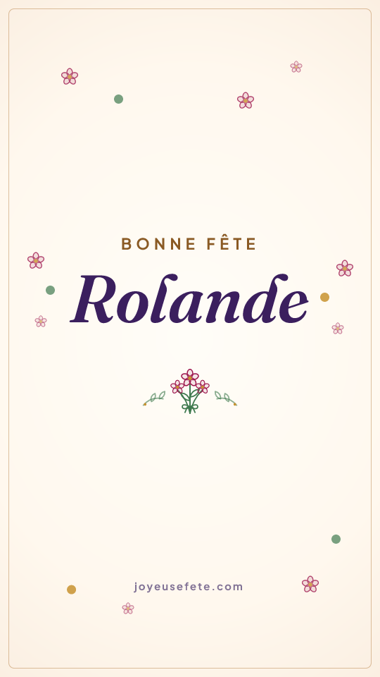 Image « Bonne fête Rolande » au format story