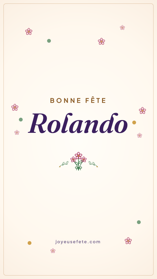 Image « Bonne fête Rolando » au format story