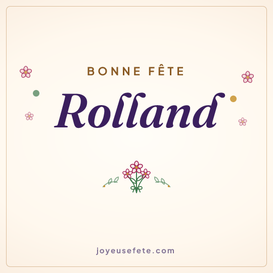 Image carrée « Bonne fête Rolland » pour WhatsApp