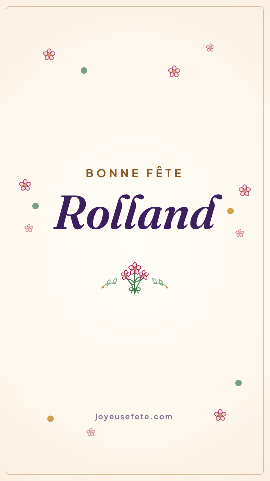 Image « Bonne fête Rolland » au format story