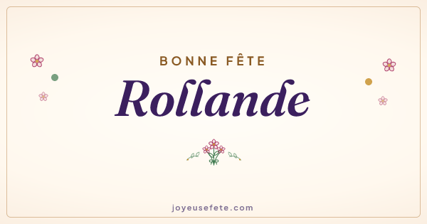 Image « Bonne fête Rollande » au format large