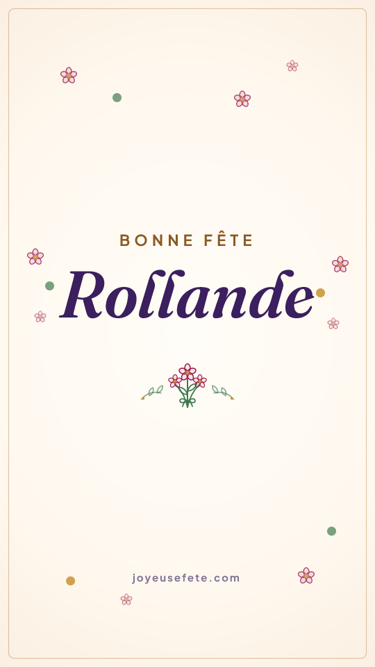 Image « Bonne fête Rollande » au format story