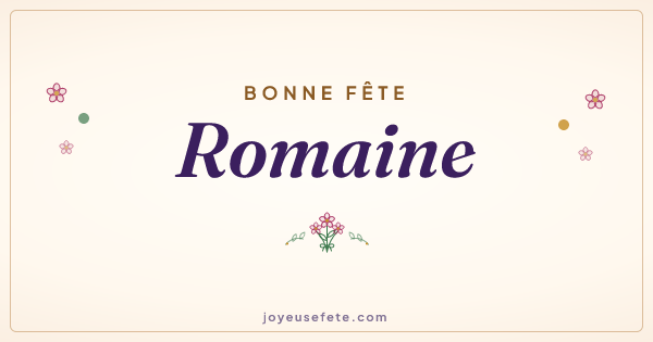 Image « Bonne fête Romaine » au format large
