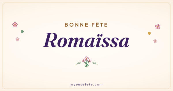 Image « Bonne fête Romaïssa » au format large