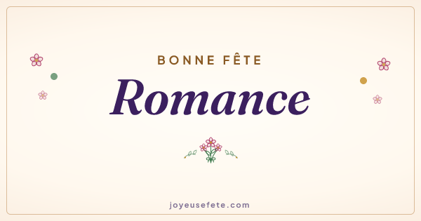 Image « Bonne fête Romance » au format large