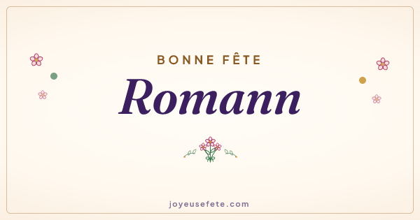 Image « Bonne fête Romann » au format large