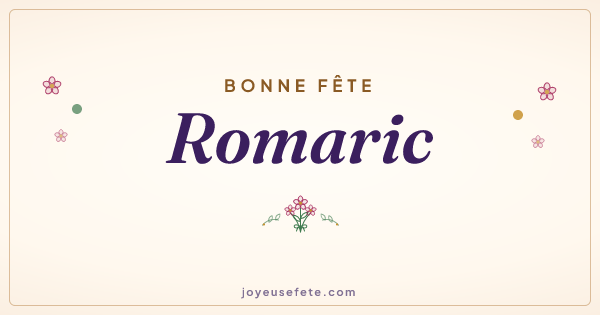 Image « Bonne fête Romaric » au format large