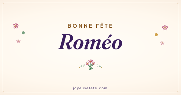 Image « Bonne fête Roméo » au format large