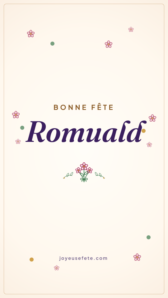 Image « Bonne fête Romuald » au format story