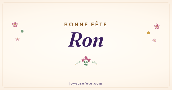 Image « Bonne fête Ron » au format large