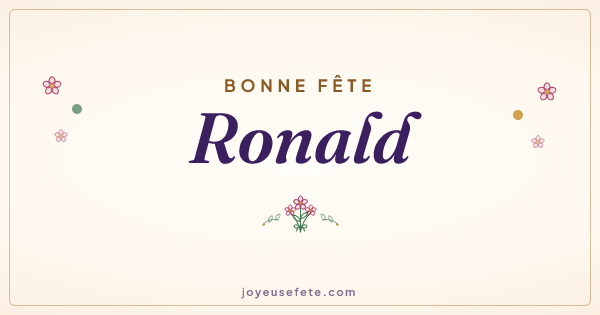 Image « Bonne fête Ronald » au format large