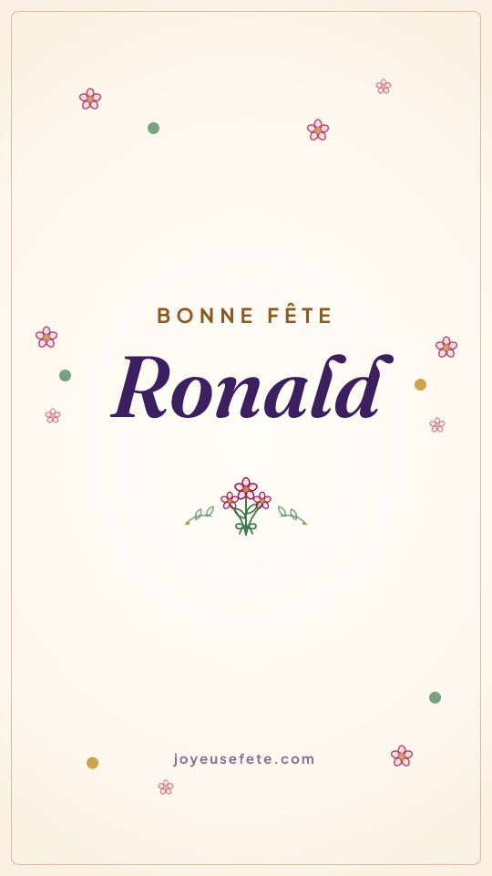 Image « Bonne fête Ronald » au format story