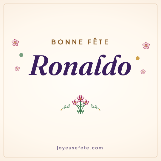 Image carrée « Bonne fête Ronaldo » pour WhatsApp