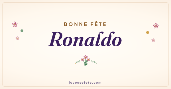 Image « Bonne fête Ronaldo » au format large