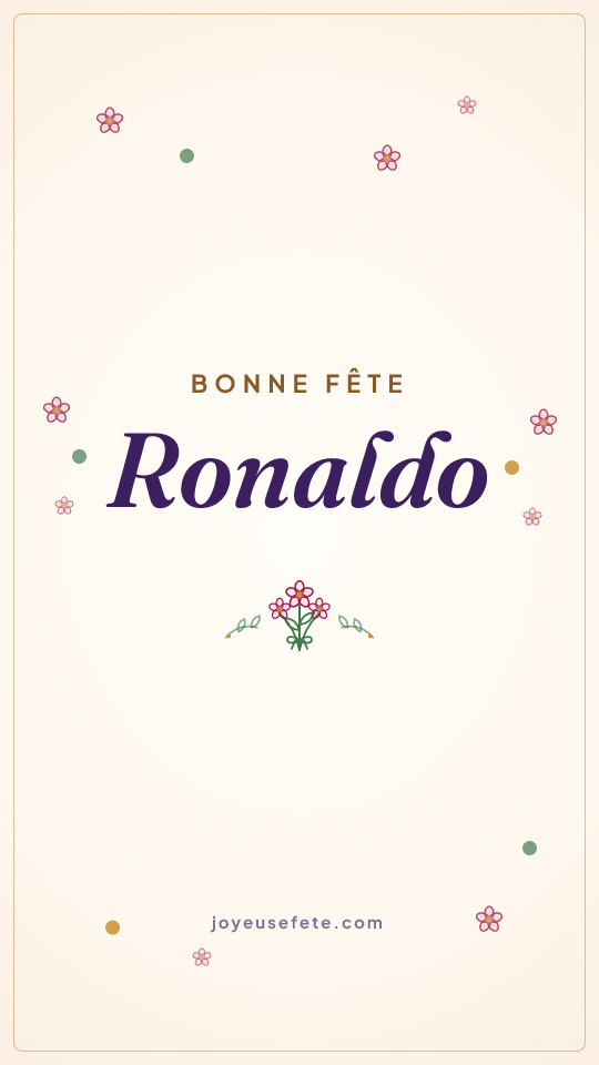 Image « Bonne fête Ronaldo » au format story
