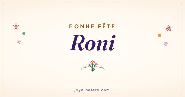 Image « Bonne fête Roni » au format large