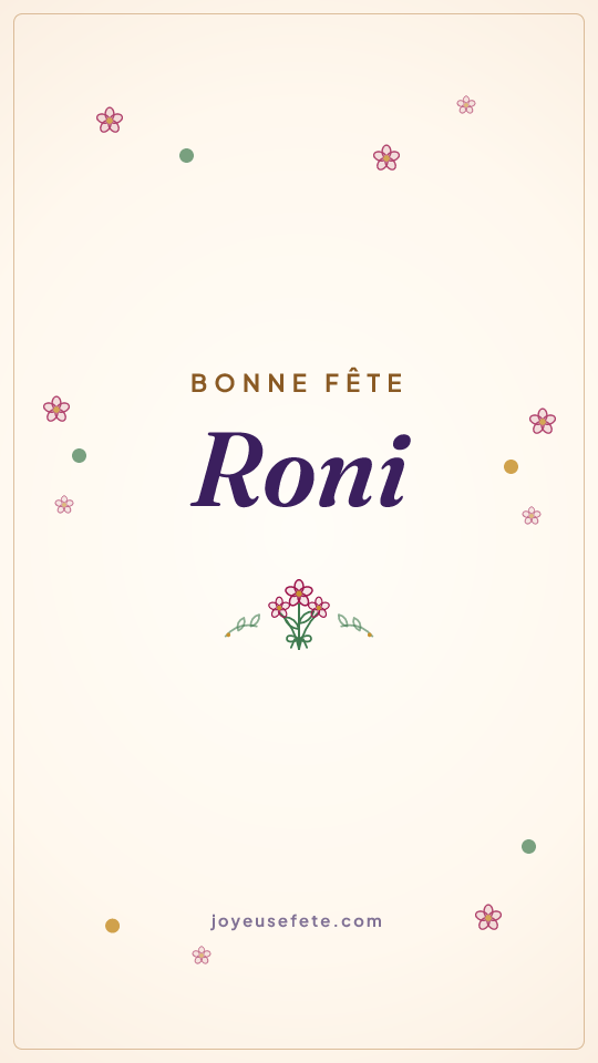 Image « Bonne fête Roni » au format story