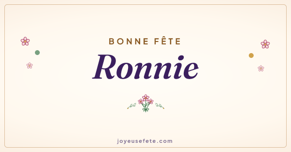 Image « Bonne fête Ronnie » au format large