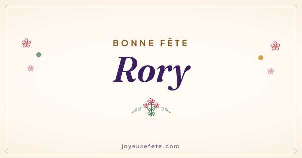 Image « Bonne fête Rory » au format large