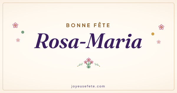 Image « Bonne fête Rosa-Maria » au format large