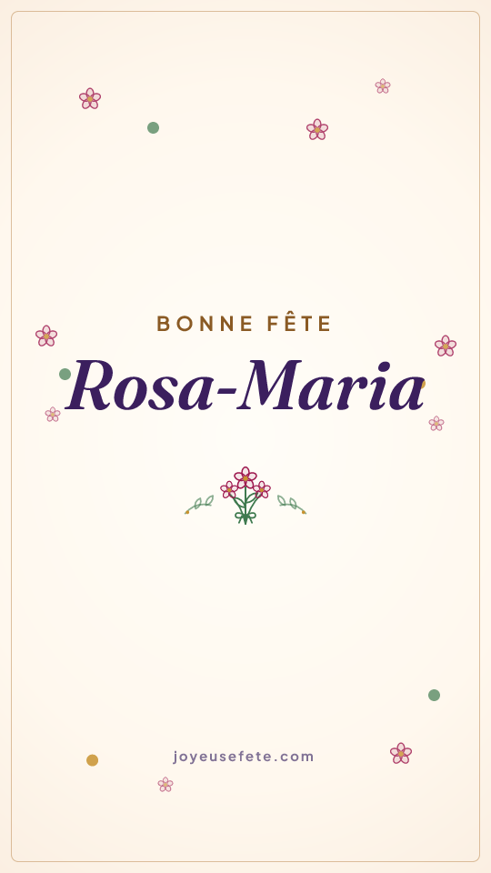 Image « Bonne fête Rosa-Maria » au format story