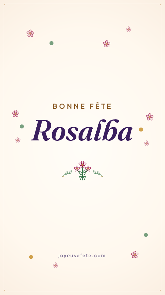 Image « Bonne fête Rosalba » au format story