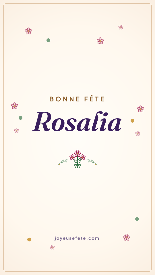Image « Bonne fête Rosalia » au format story