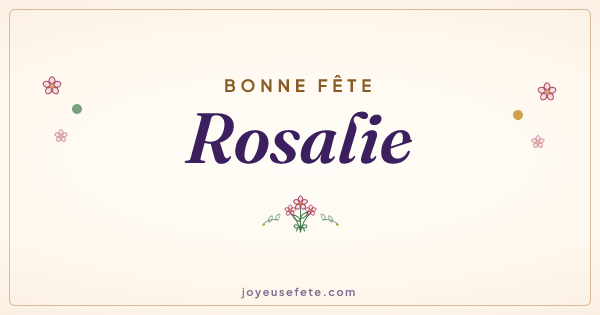 Image « Bonne fête Rosalie » au format large