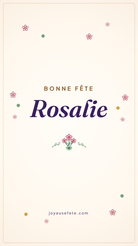 Image « Bonne fête Rosalie » au format story