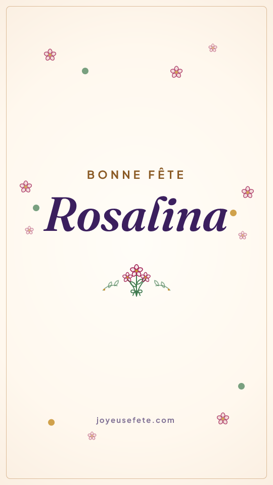 Image « Bonne fête Rosalina » au format story