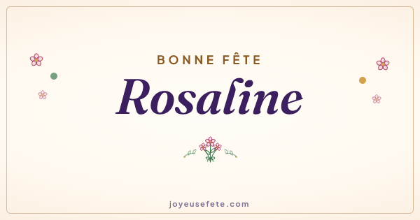 Image « Bonne fête Rosaline » au format large