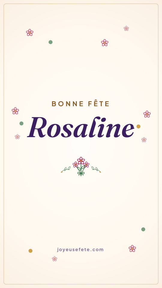 Image « Bonne fête Rosaline » au format story