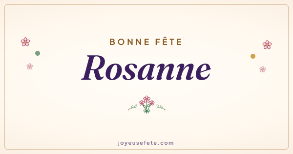 Image « Bonne fête Rosanne » au format large