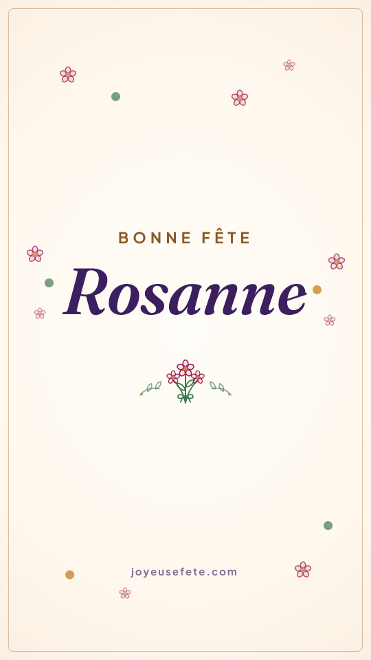 Image « Bonne fête Rosanne » au format story