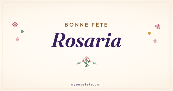 Image « Bonne fête Rosaria » au format large