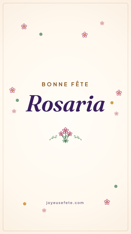 Image « Bonne fête Rosaria » au format story