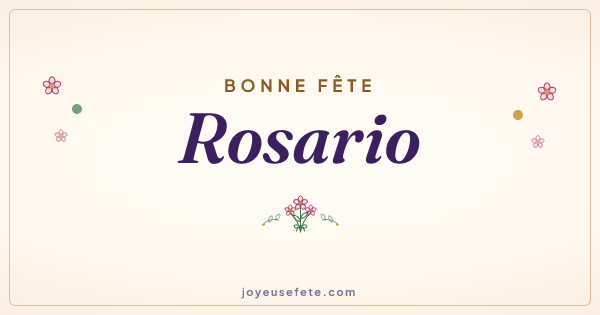 Image « Bonne fête Rosario » au format large