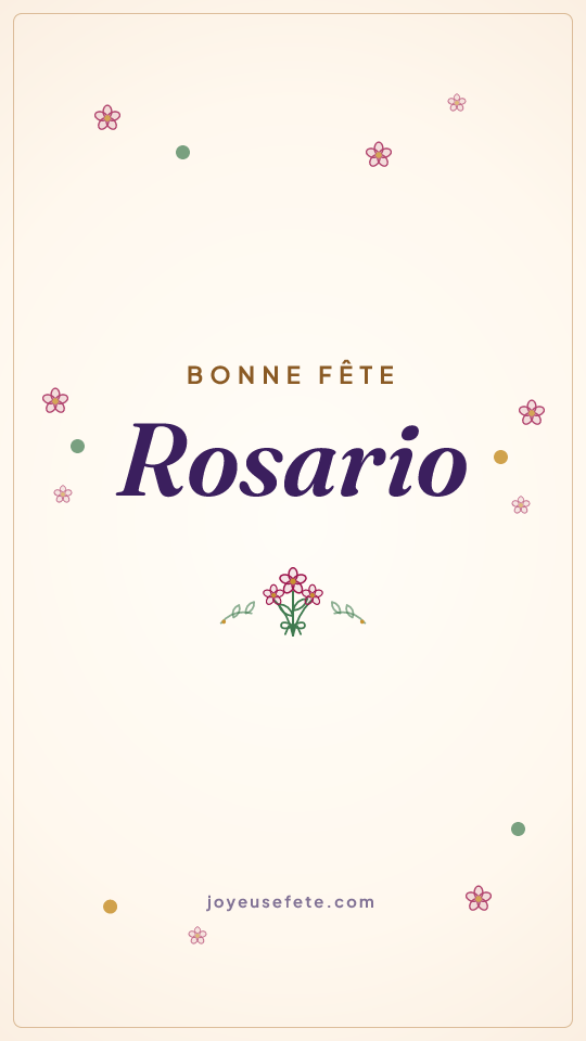 Image « Bonne fête Rosario » au format story