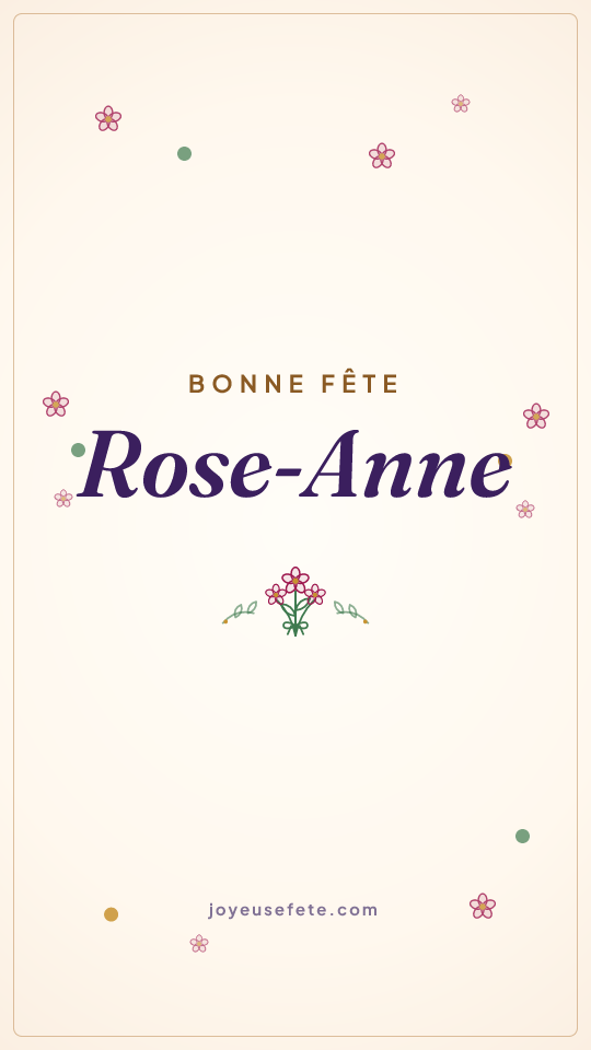 Image « Bonne fête Rose-Anne » au format story