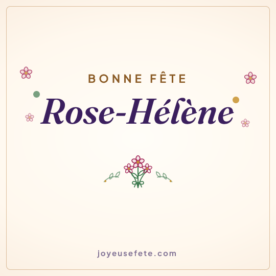 Image carrée « Bonne fête Rose-Hélène » pour WhatsApp