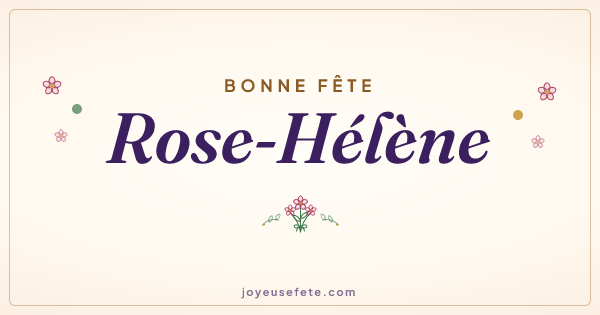 Image « Bonne fête Rose-Hélène » au format large