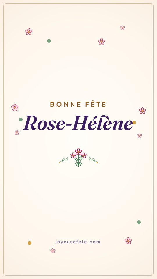 Image « Bonne fête Rose-Hélène » au format story