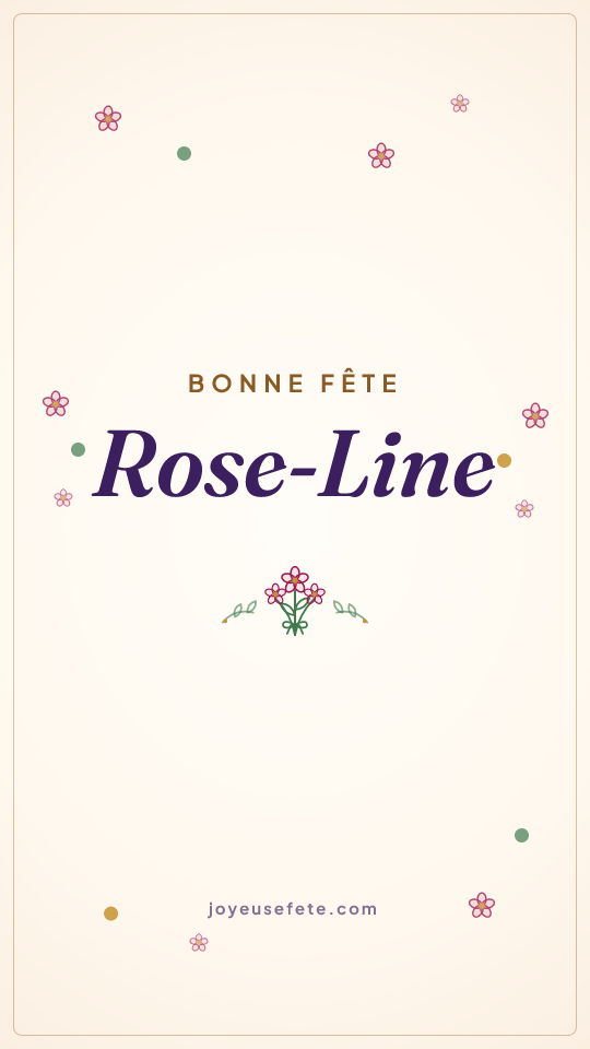 Image « Bonne fête Rose-Line » au format story