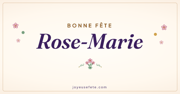 Image « Bonne fête Rose-Marie » au format large