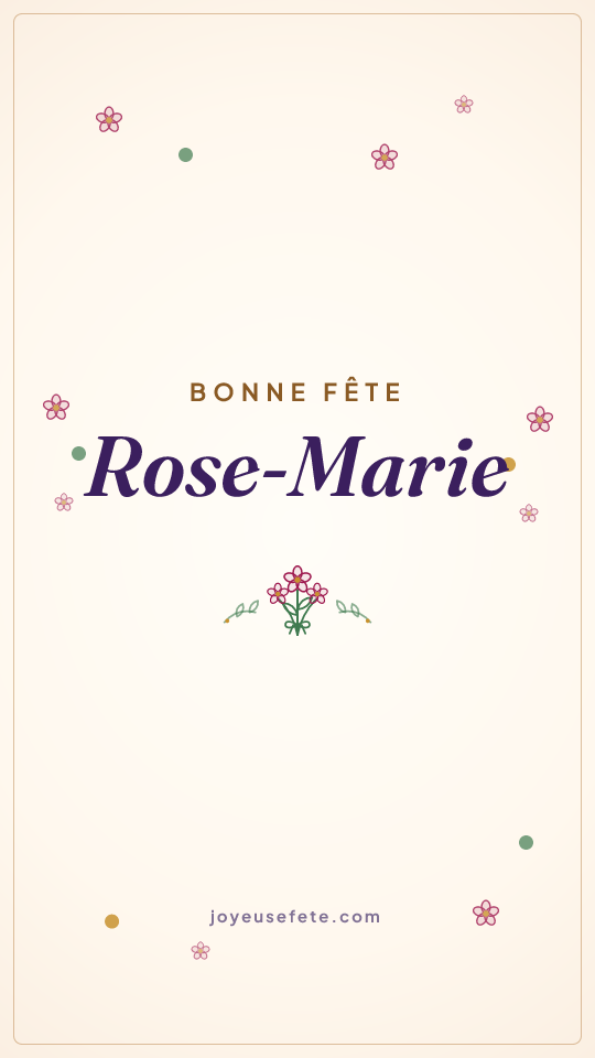 Image « Bonne fête Rose-Marie » au format story