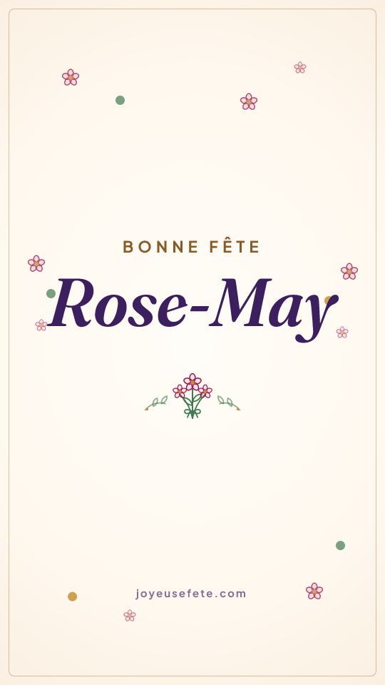 Image « Bonne fête Rose-May » au format story