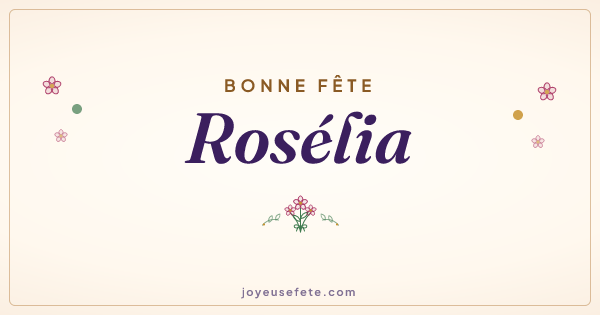 Image « Bonne fête Rosélia » au format large