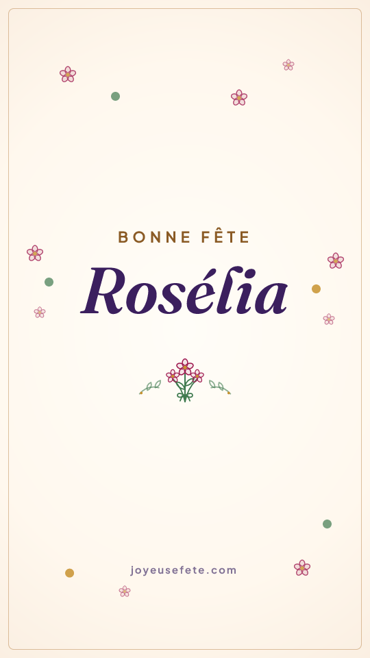 Image « Bonne fête Rosélia » au format story